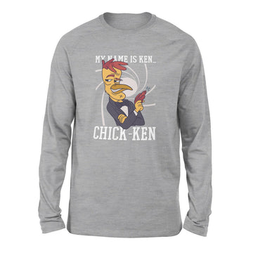 Chicken Spy Men/Unisex Drop Shoulder Sweatshirt in Athletic Heather color